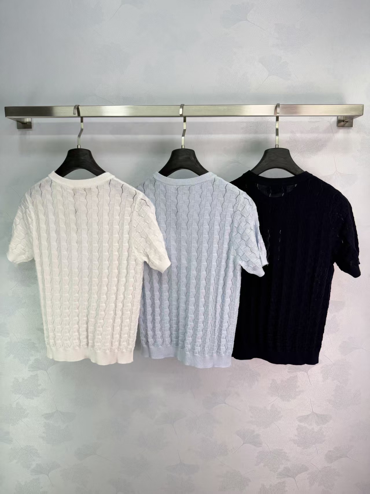 Cha*26 Spring/Summer New Hollow Knit Short Sleeve