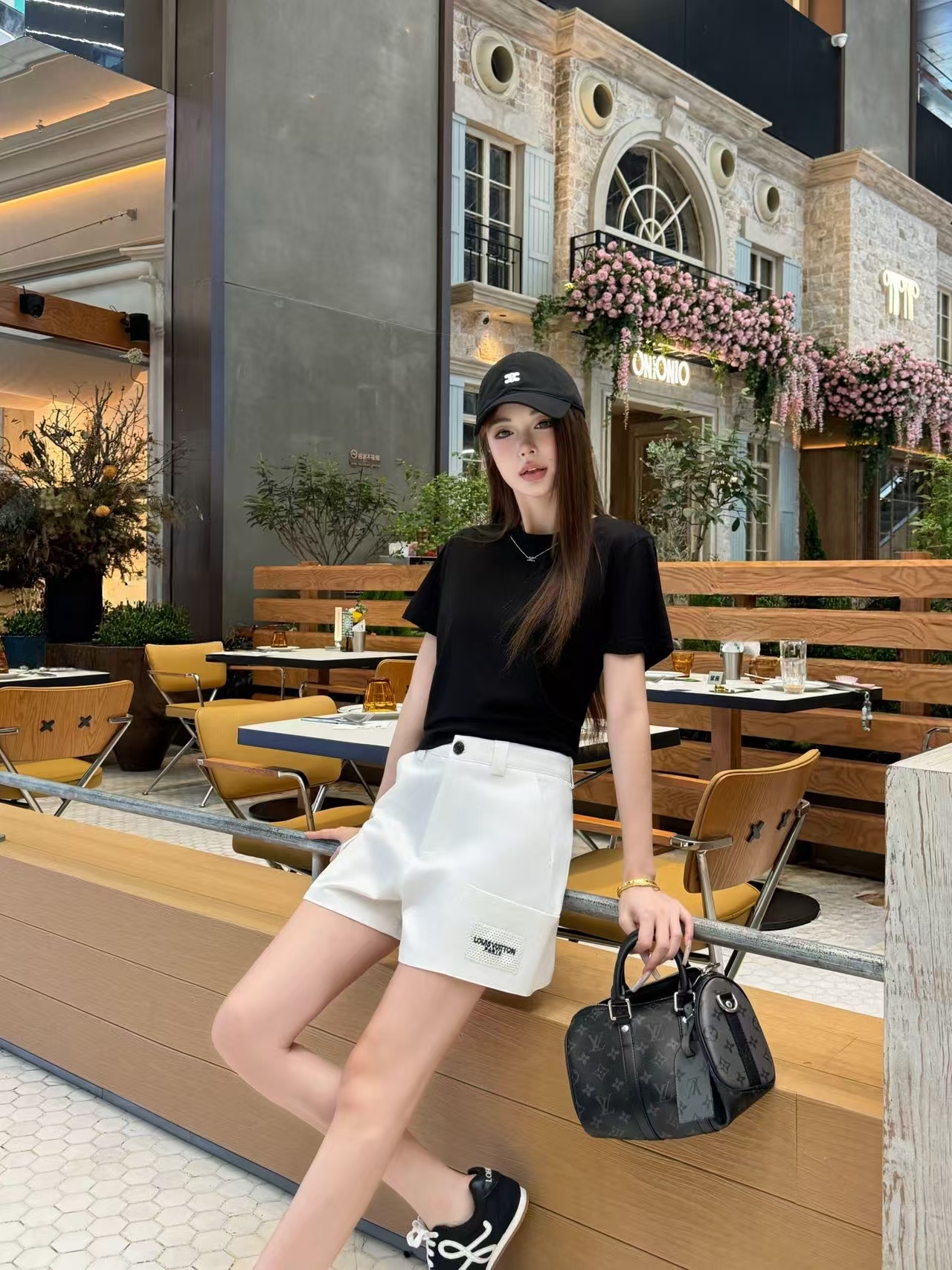 LO* Woven Label Cargo Suit Shorts