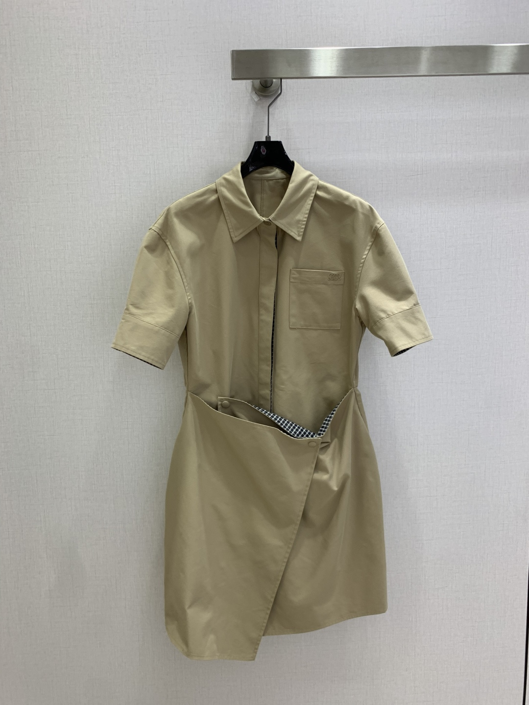 LOE 26 Tailored Cotton Blend Collar Shirt Dress