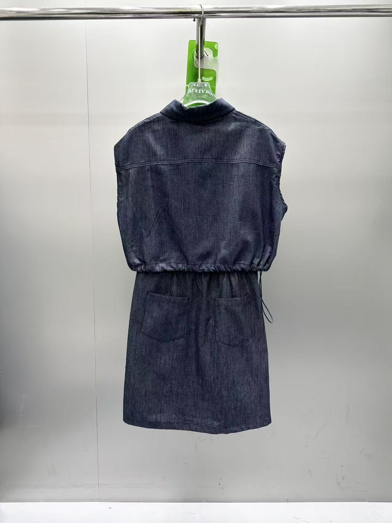 Drawstring Waist A-Line Mini Skirt