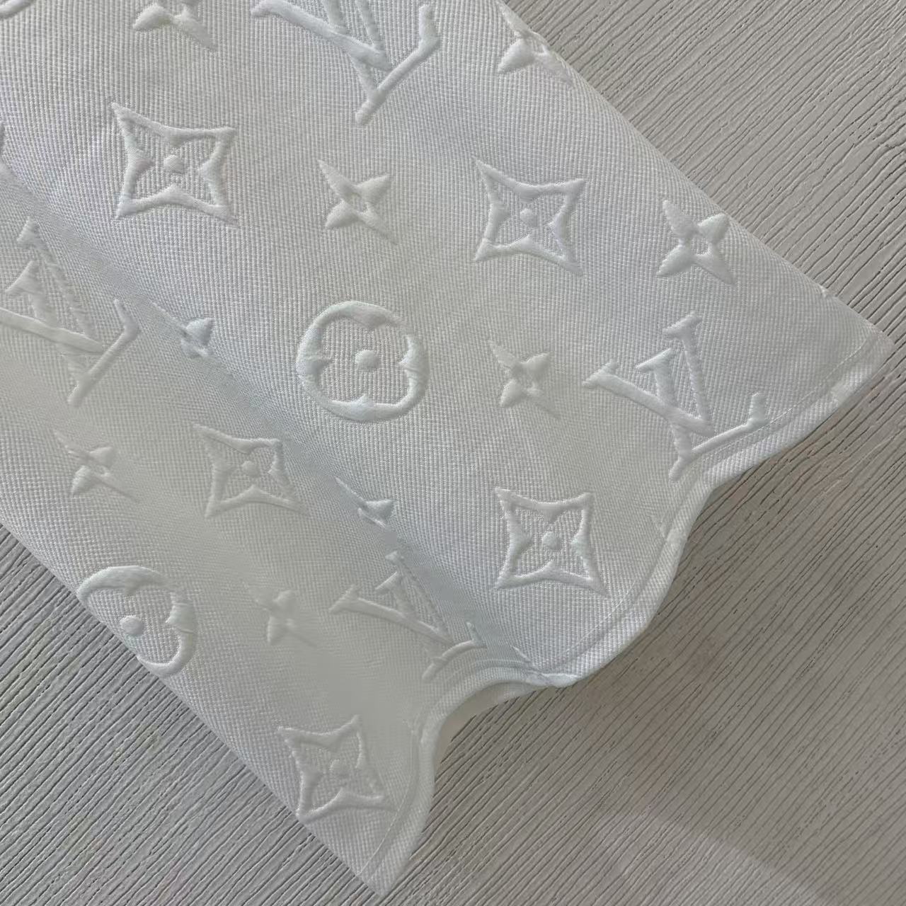 LO 26 White Embossed Motif Sleeveless Mini Tank Dress Front Letter Print