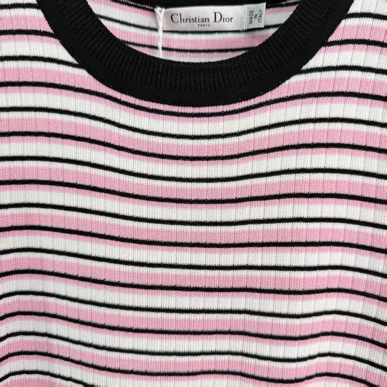 Di*26 New Spring/Summer color-block striped shortsleeve top