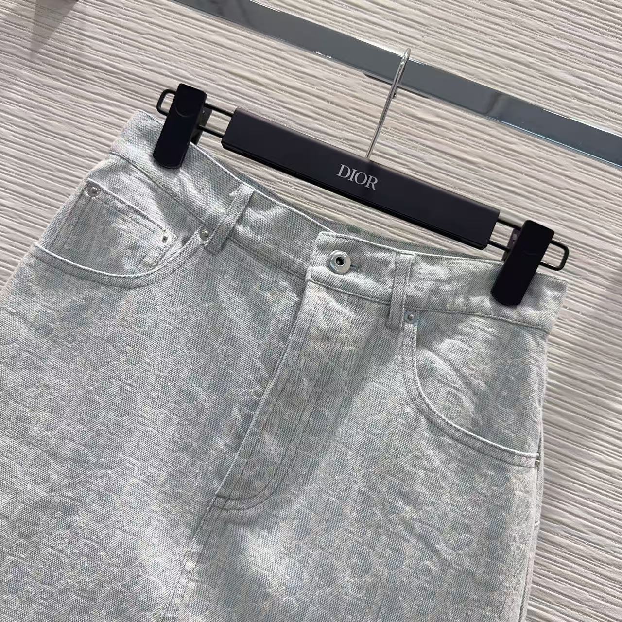 Di 26 Light Wash Denim A-line Mini Skirt