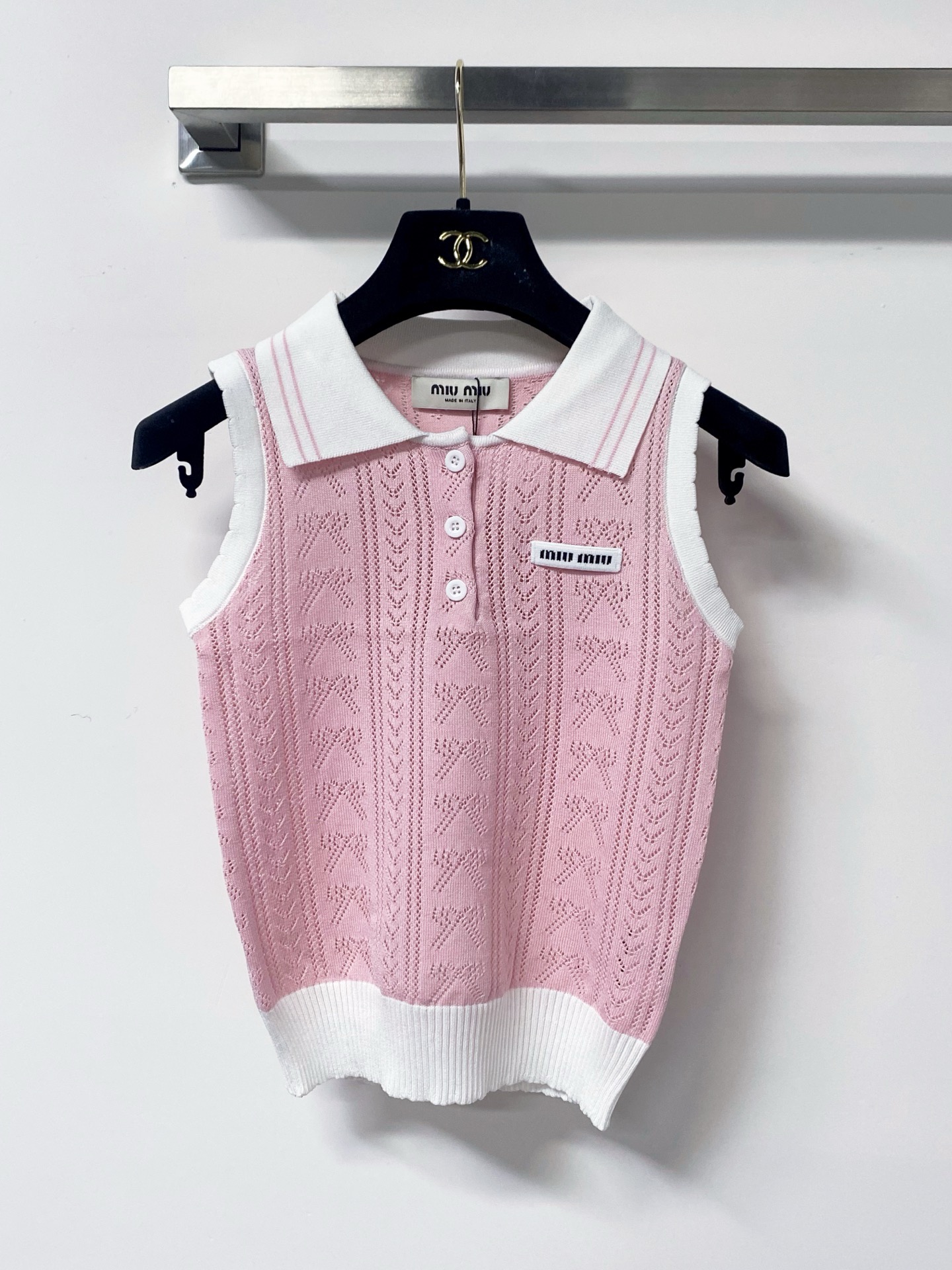 Mi Stylish color-block collar knit vest