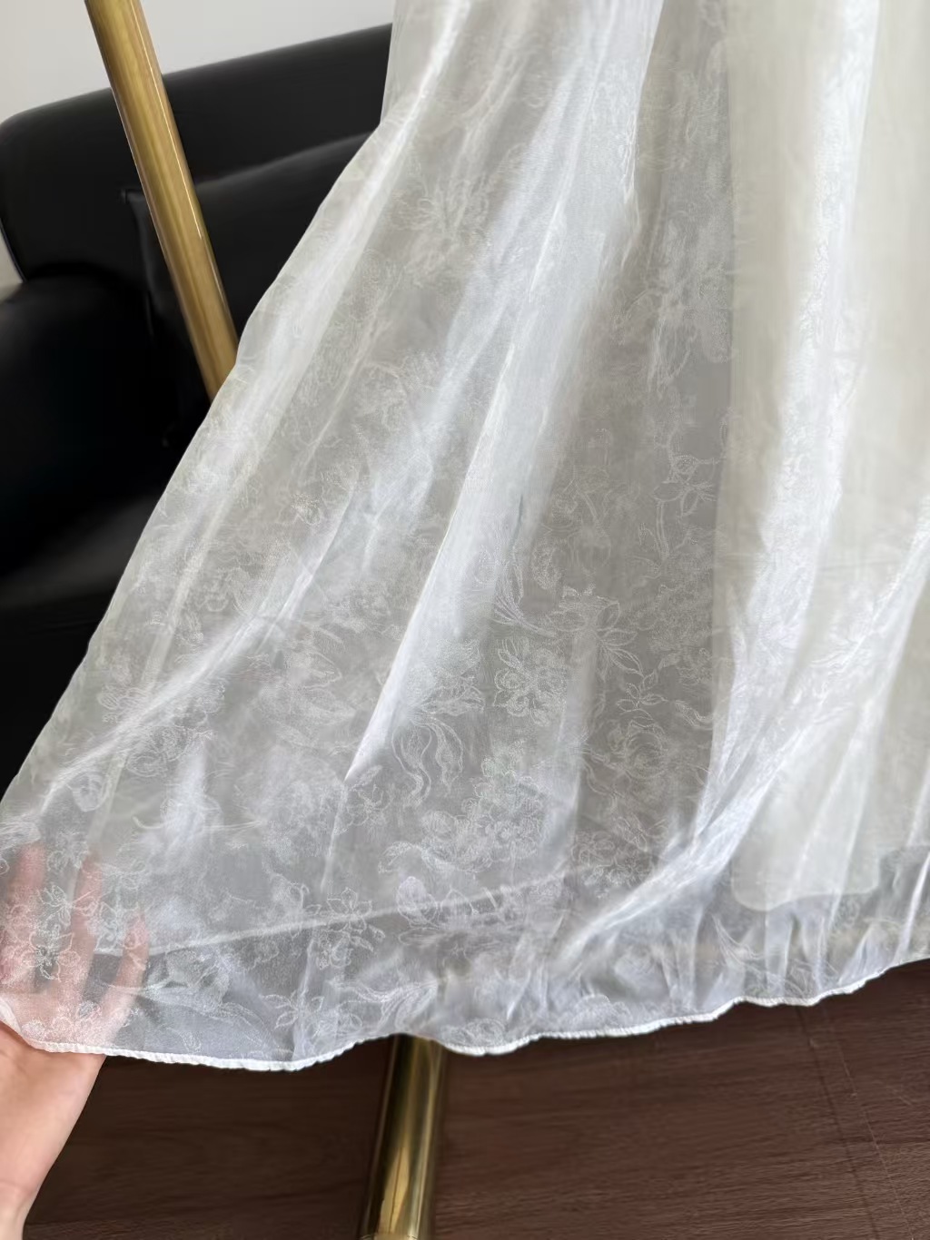 Di 26ss Mulberry Silk Organza Maxi Dress