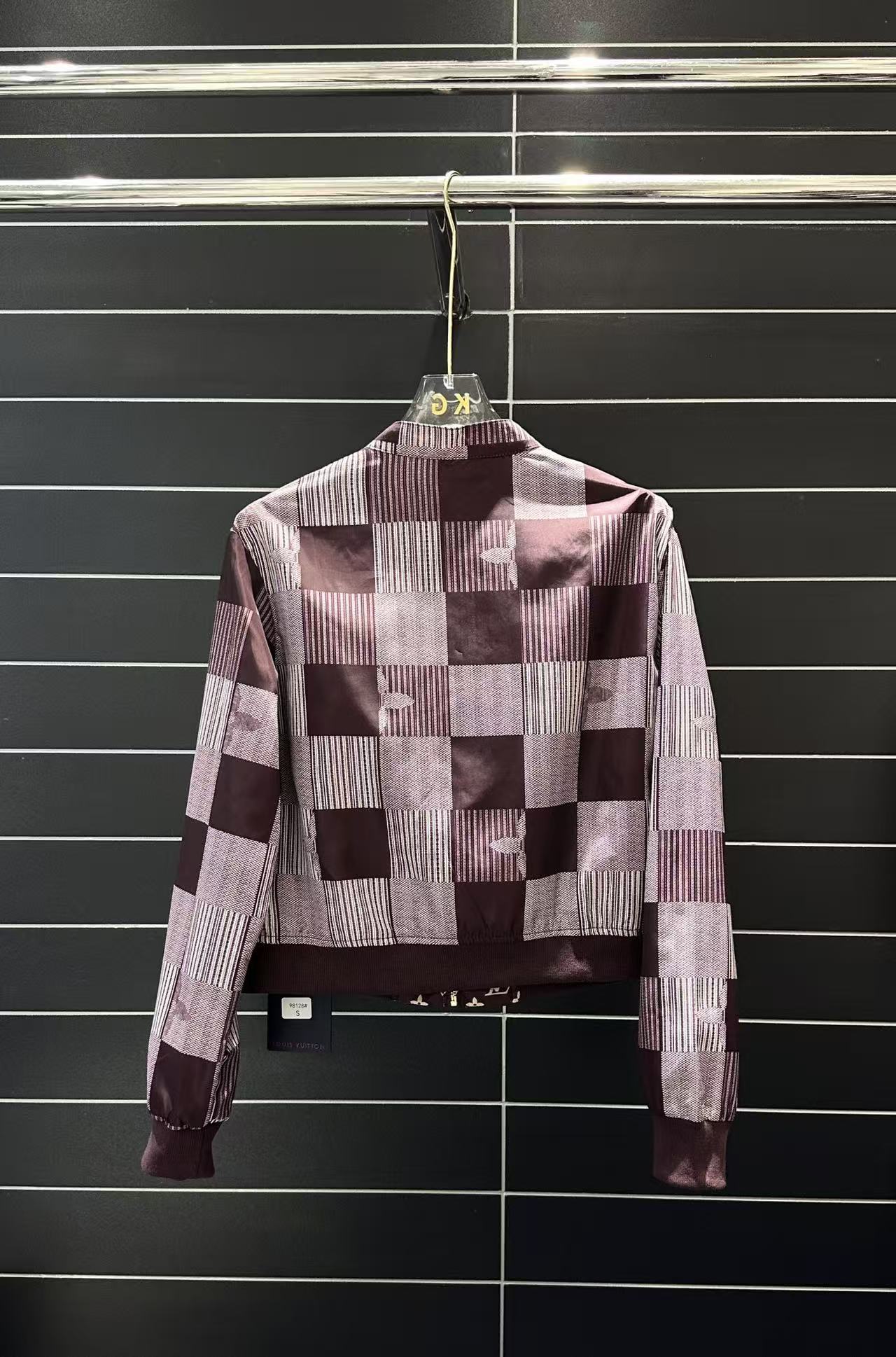 LO 26 Dark Brown All Over Print Bomber Jacket