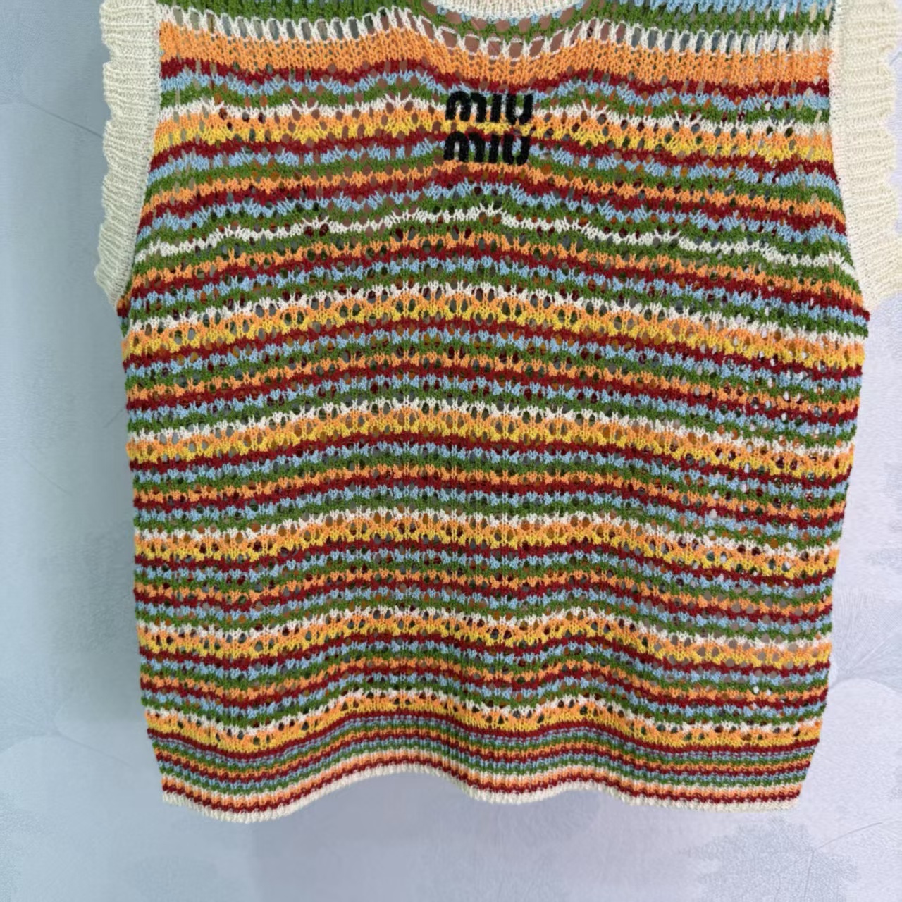 Mi*26 Spring/Summer New Colorful Striped Knit Vest,