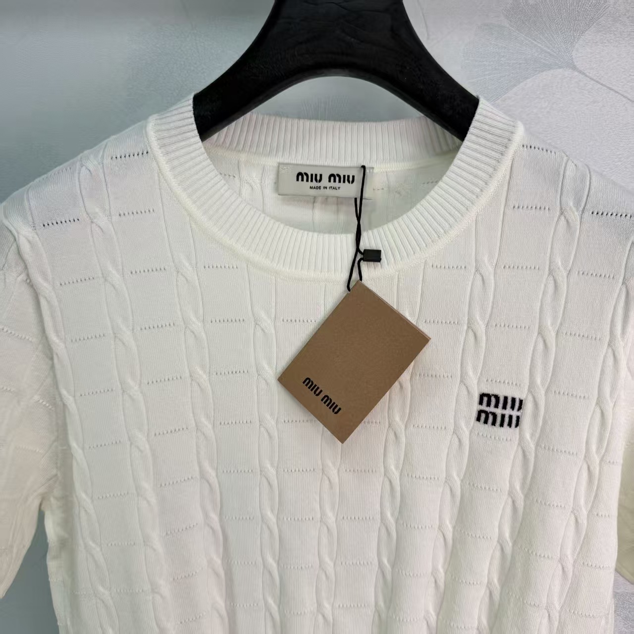 Mi*26 Spring/Summer New Cable Knit Short Sleeve