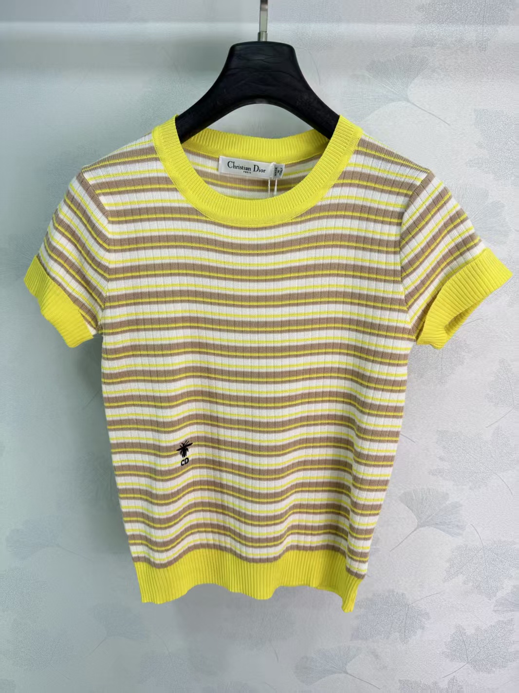Di*26 New Spring/Summer color-block striped shortsleeve top