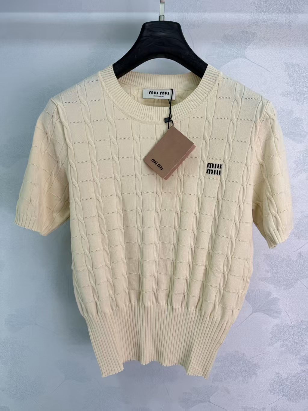 Mi*26 Spring/Summer New Cable Knit Short Sleeve