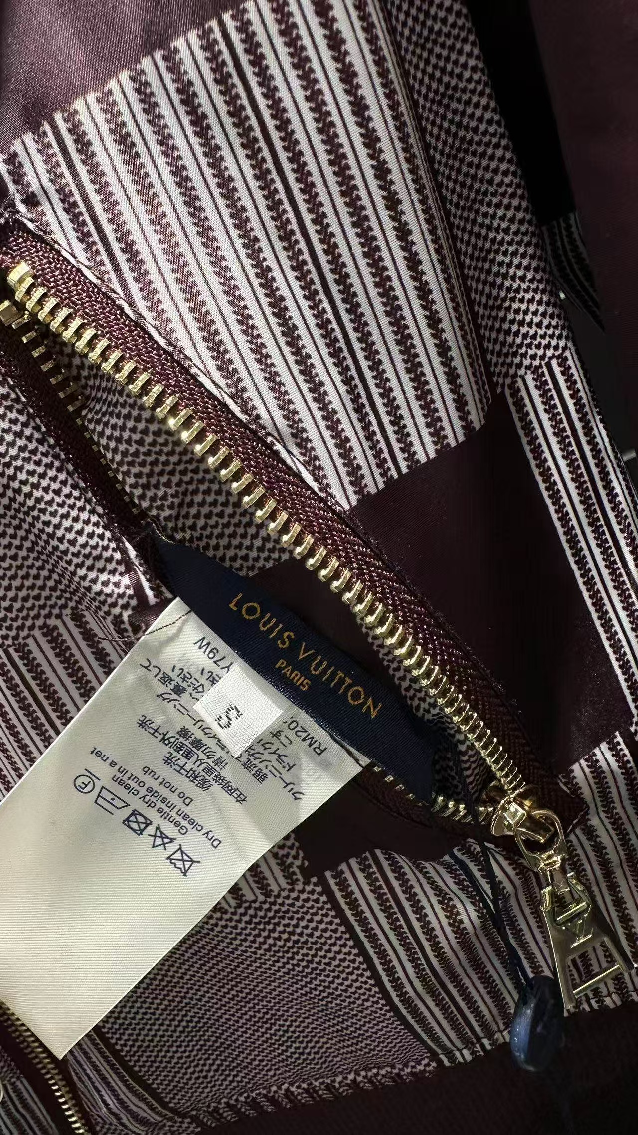 LO 26 Dark Brown All Over Print Bomber Jacket