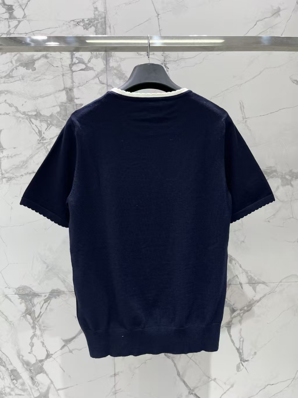 Di New Heart Letter Embroidery Wool Knitwear