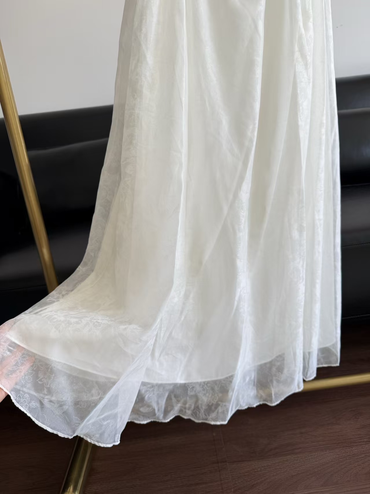 Di 26ss Mulberry Silk Organza Maxi Dress