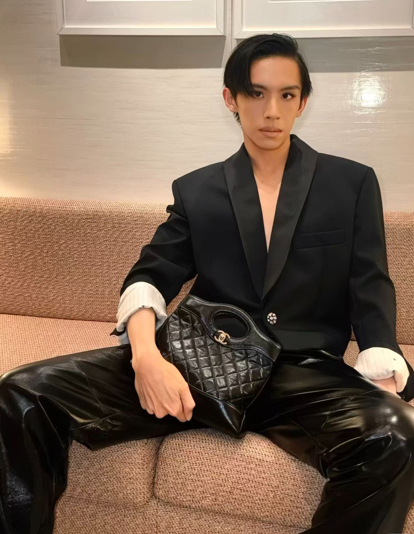2026 Summer Series New StyleLi Hao runway same style Chanel-style black cropped suitjacket