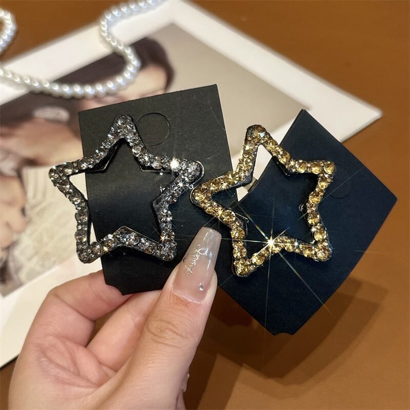 (🔥HOT SALE NOW 49% OFF) - Rhinestone Bling Snap Hair Clip Barrettes