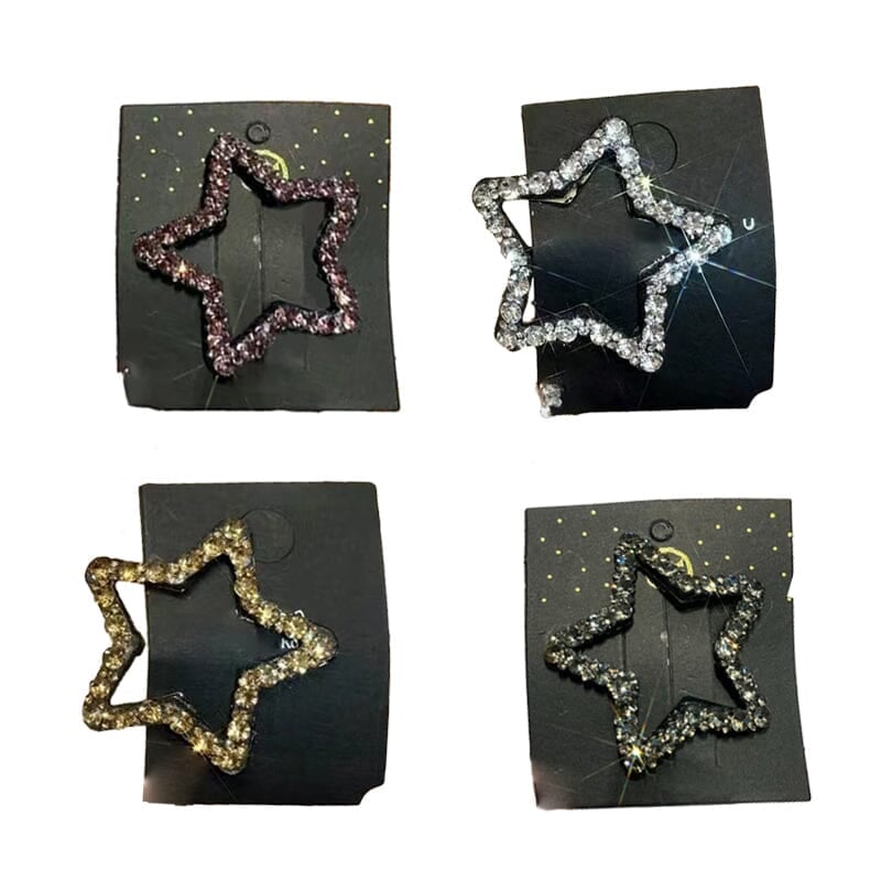 (🔥HOT SALE NOW 49% OFF) - Rhinestone Bling Snap Hair Clip Barrettes