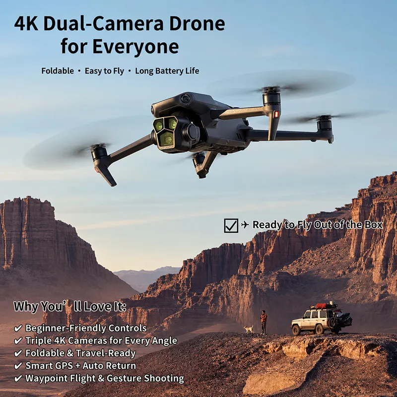 🎉Limited Time Promotion💝🚁 4K HD Camera Drone – Perfect for Travel, Photography & Gifting 📦 Foldable · Easy to Fly · Long Battery Life[✨ Limited Time Offer: 50% OFF  – Perfect Gift for Tech Lovers! 🎁]