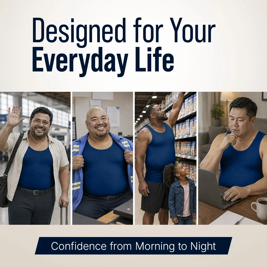  Men's Compression Sleeveless Shirt - Big & Tall Body Shaper