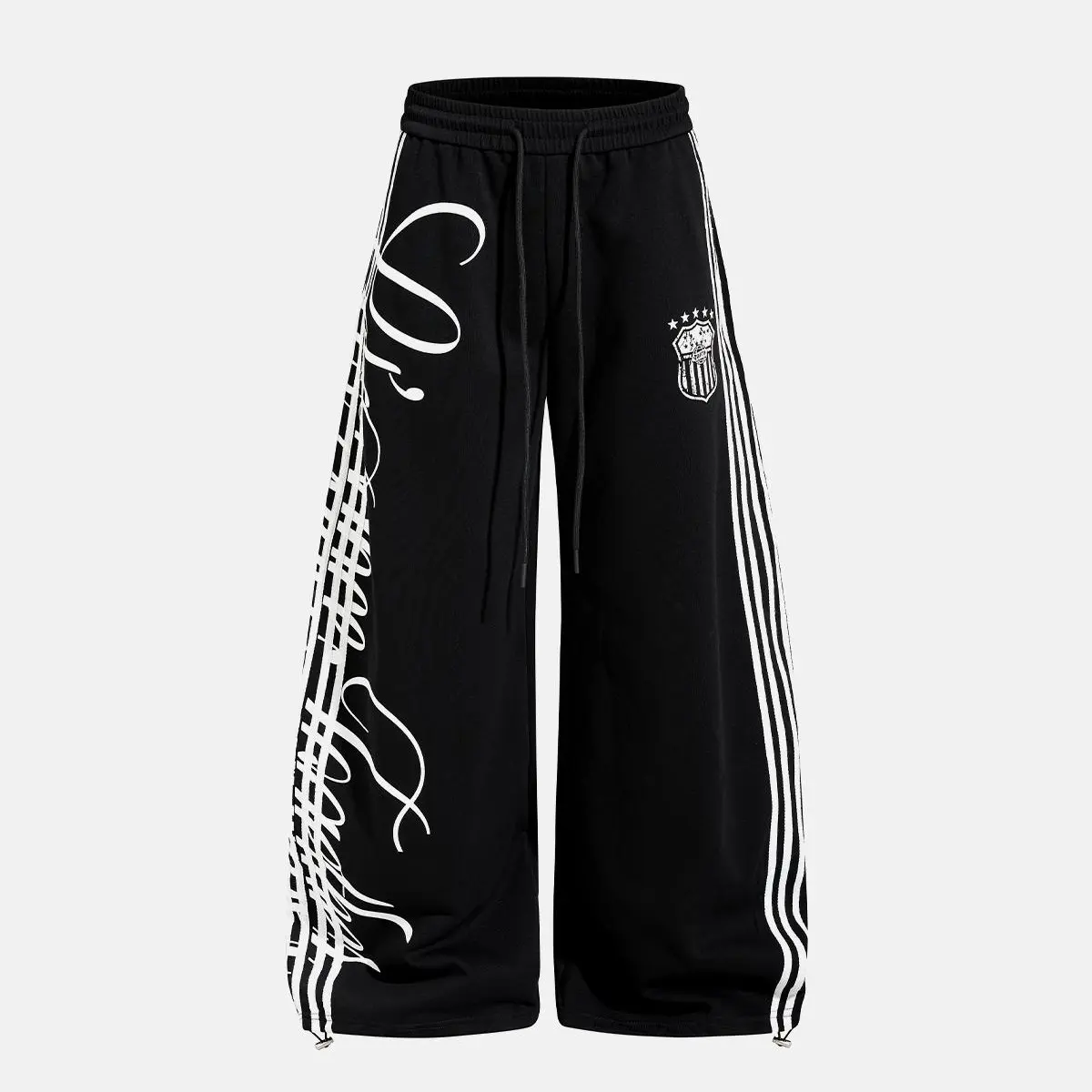 Inflation Viral Streetwear Y2K Baggy Track Pants for Men | Graffiti Print Wide Leg