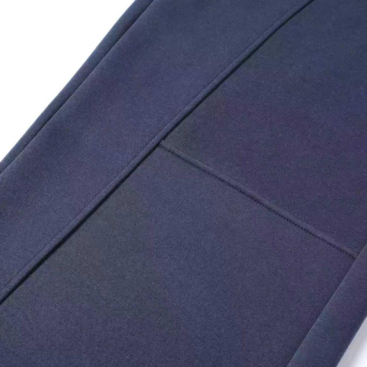 Men's Cotton Blend Casual Athletic Pants - Men's Clothing, Casual Comfy Fit, Loose-Fit, Mid-Waist, Straight Cut, Solid Color, Autumn/Winter Long Pants with Pockets for Everyday Wear