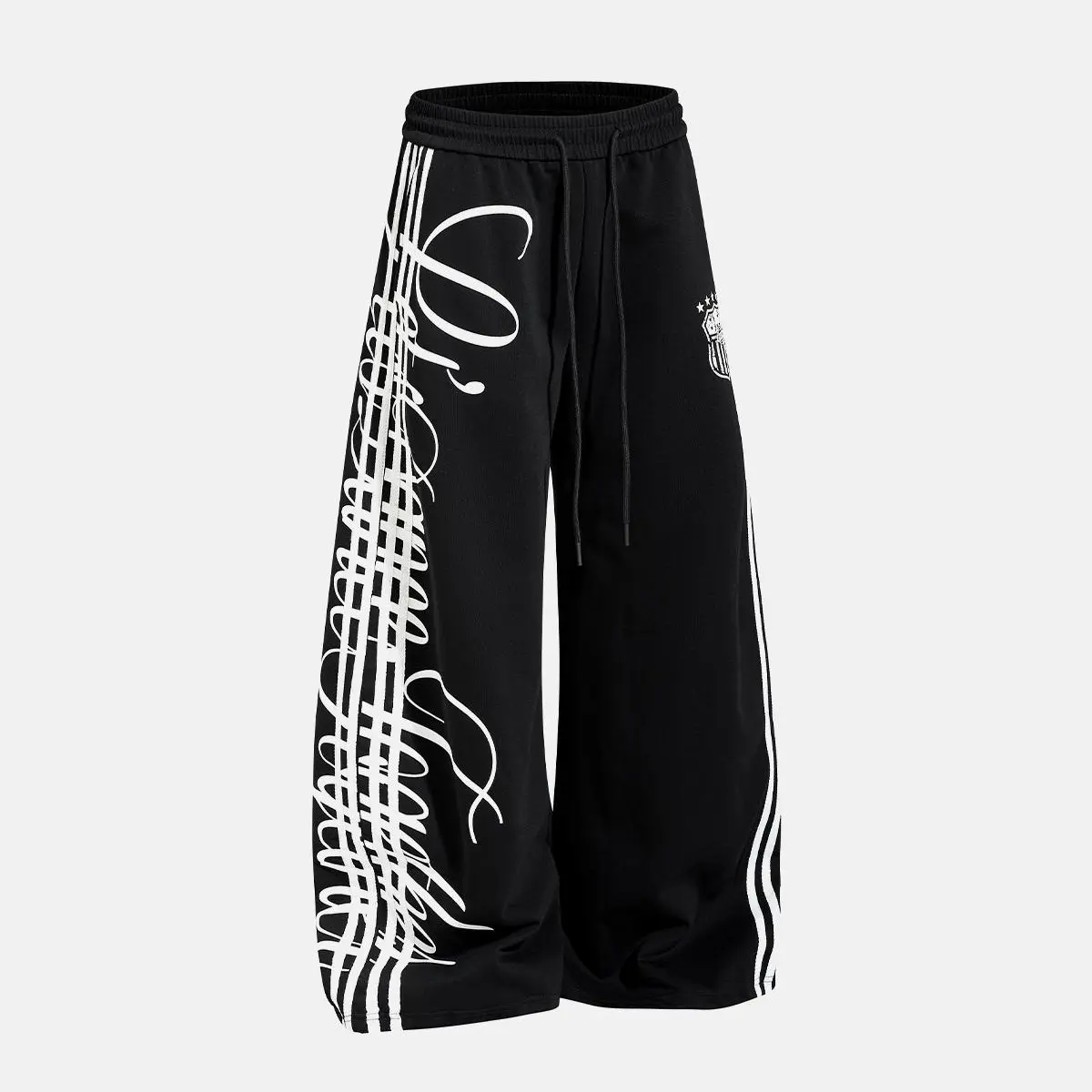 Inflation Viral Streetwear Y2K Baggy Track Pants for Men | Graffiti Print Wide Leg