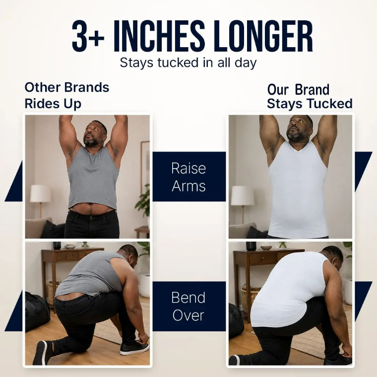  Men's Compression Sleeveless Shirt - Big & Tall Body Shaper