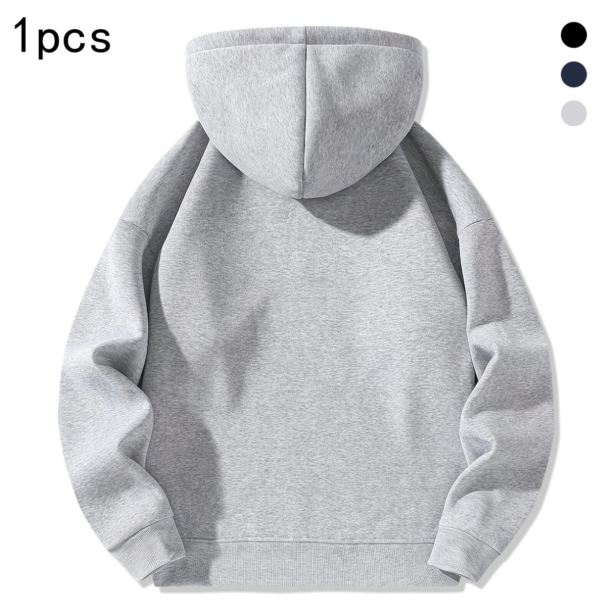 Men's Fitted Half-Zip Hoodie - Long Sleeve Streetwear Men's Clothing, Everyday Tops, Sports & Casual Outdoors Sweatshirt