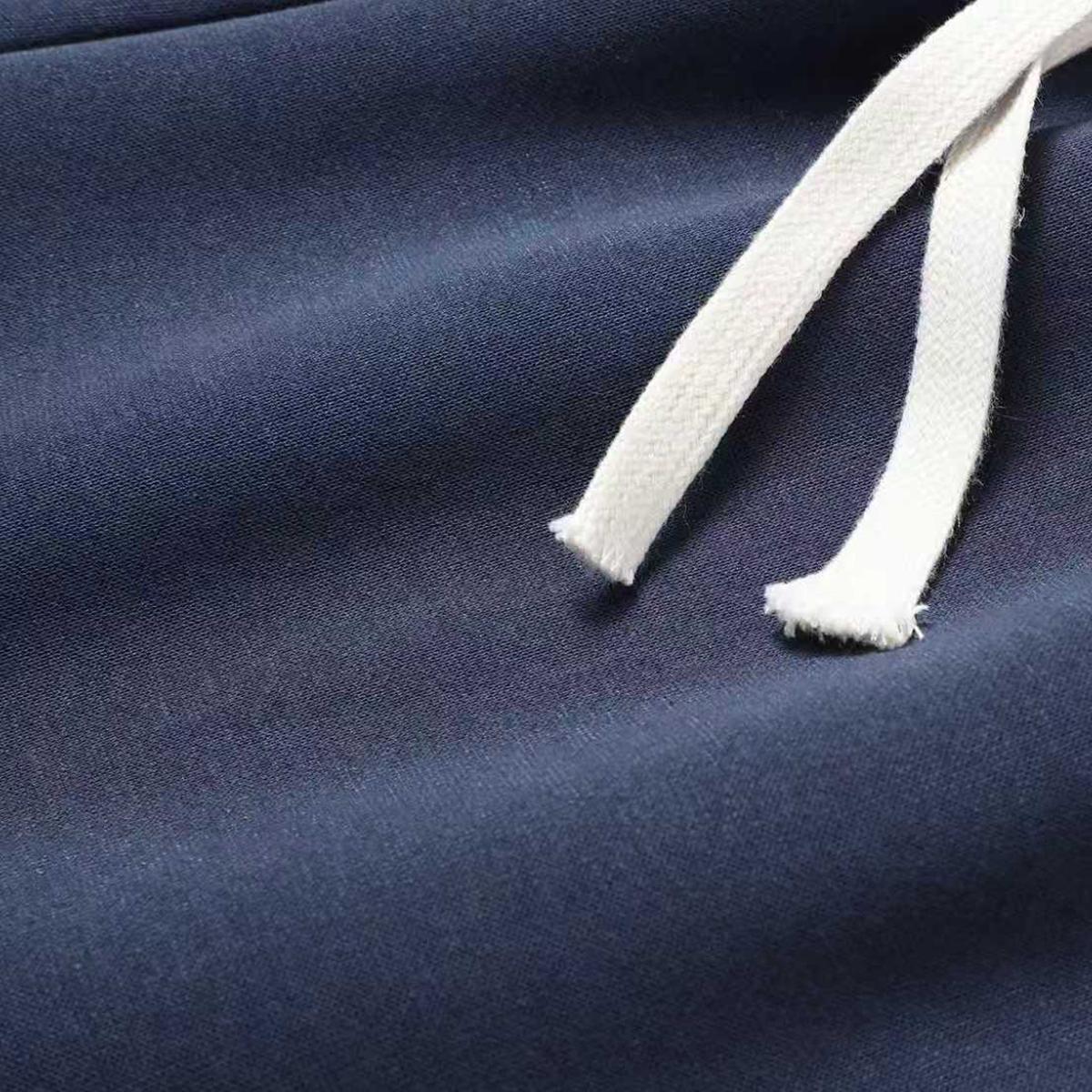 Men's Cotton Blend Casual Athletic Pants - Men's Clothing, Casual Comfy Fit, Loose-Fit, Mid-Waist, Straight Cut, Solid Color, Autumn/Winter Long Pants with Pockets for Everyday Wear