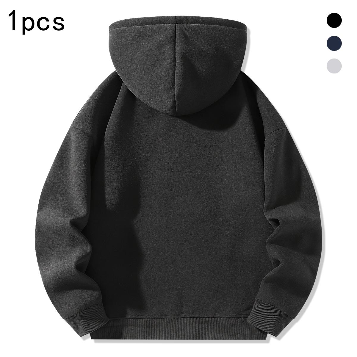 Men's Fitted Half-Zip Hoodie - Long Sleeve Streetwear Men's Clothing, Everyday Tops, Sports & Casual Outdoors Sweatshirt