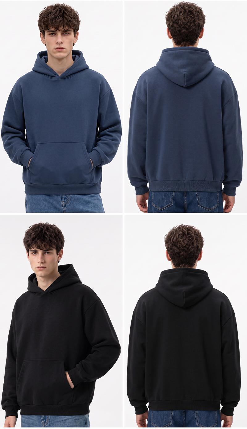 Men's Hoodie  Long Sleeve Pullover Regular Fit Soft Breathable Durable Everyday Machine Washable Casual Outdoor Urban Street Wear Black Beige