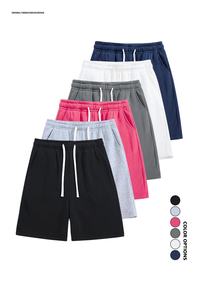 Pack of 4 men&rsquo;s summer casual shorts featuring a drawstring elastic waistband, skin-friendly and breathable fabric, and a loose fit for everyday wear, leisure activities, sports, and fitness.summervibes