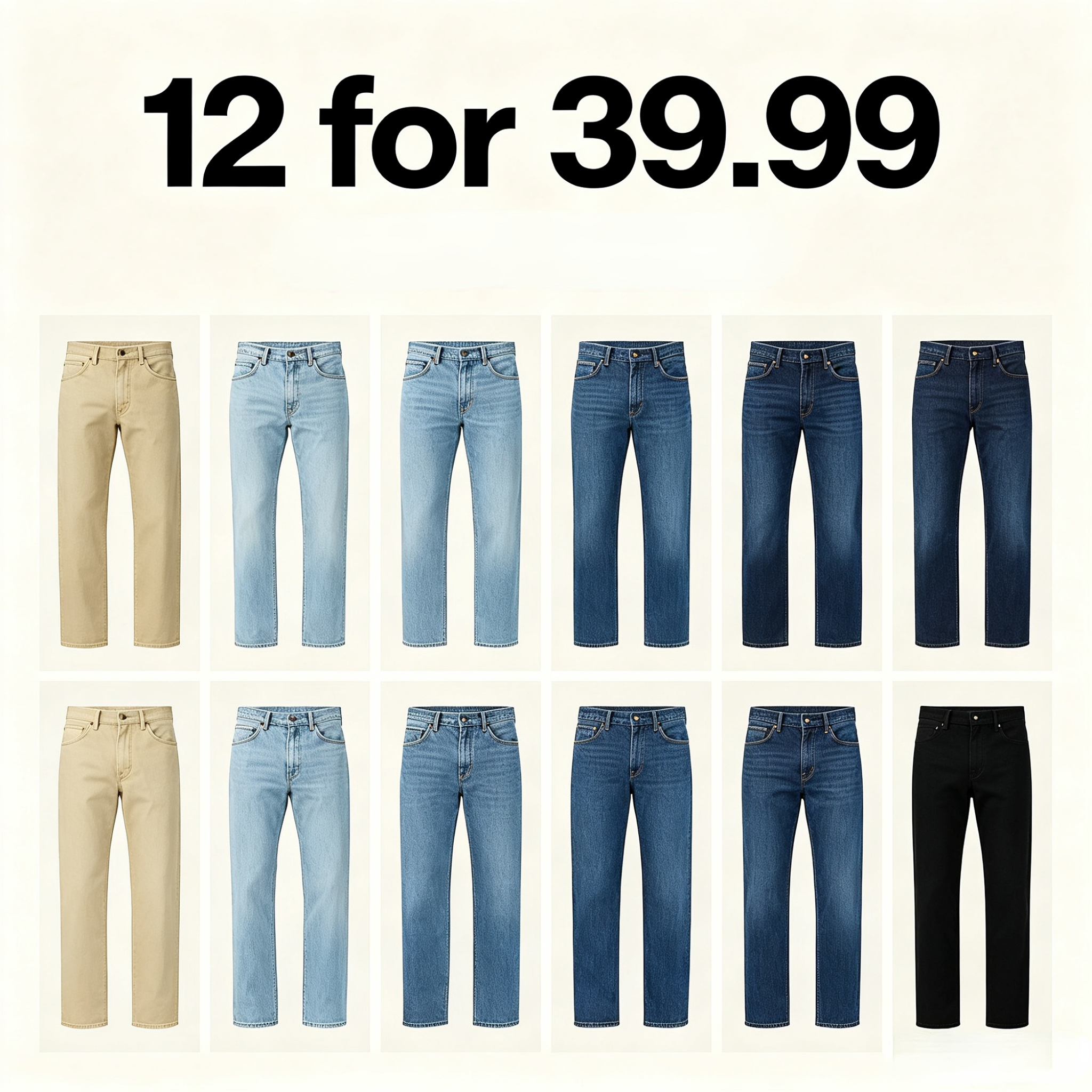 Men's Western Straight Jeans