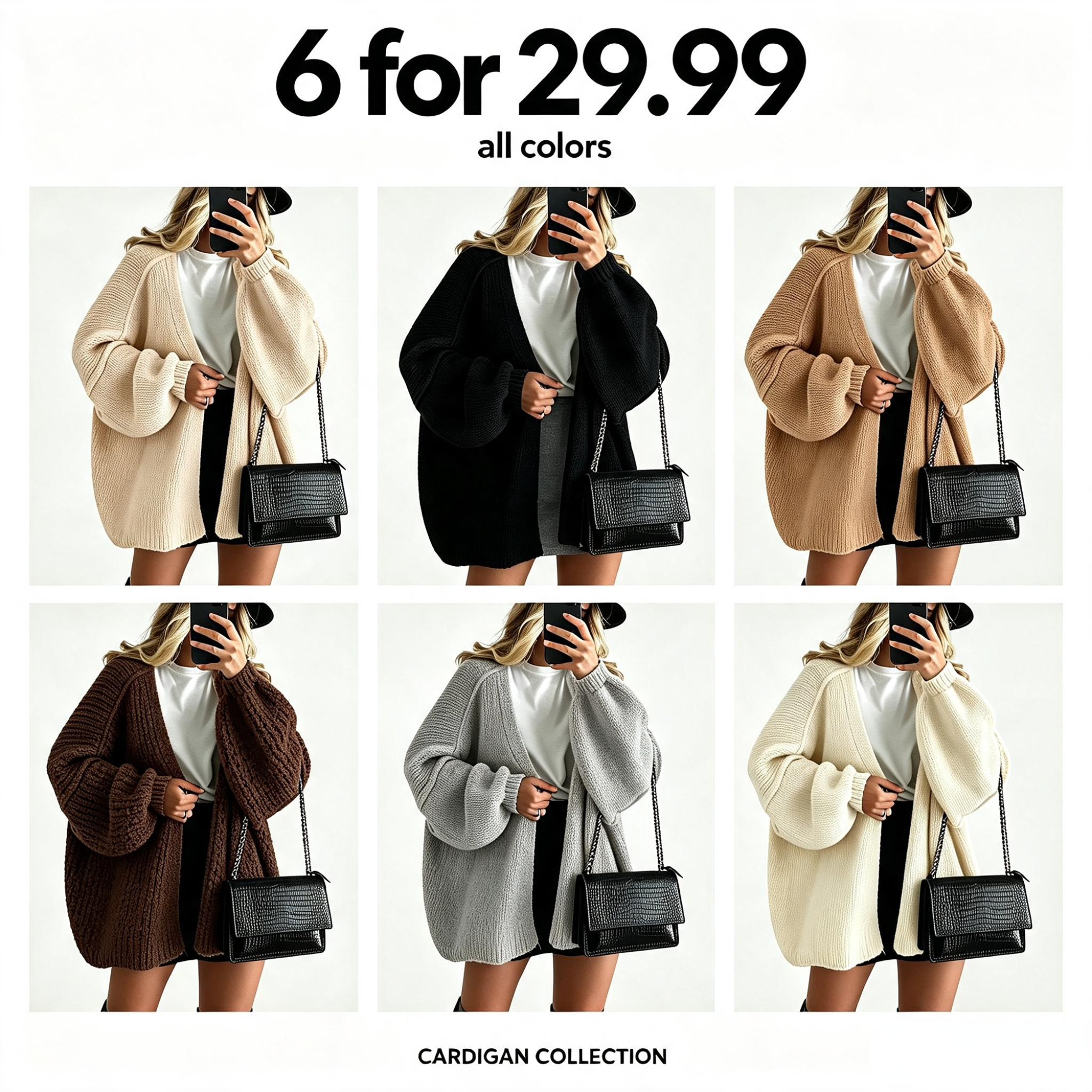 Women's Oversized Cardigan Sweater - Lightweight Knit