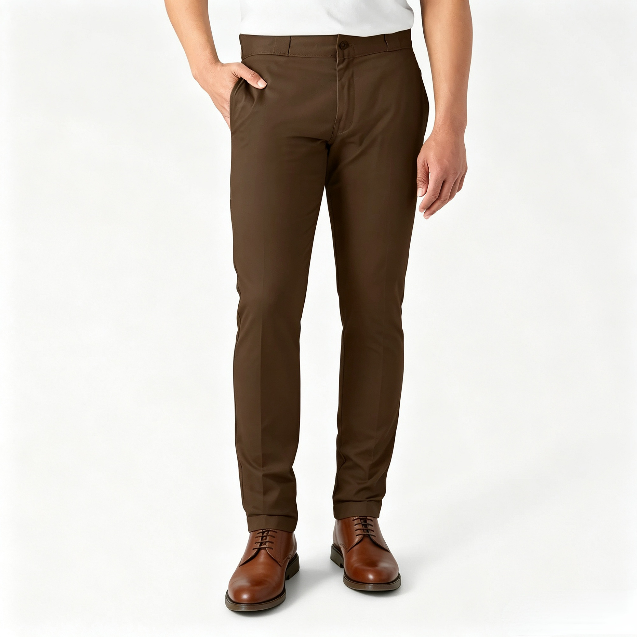 Skinny Fit Double Knee Work Pants