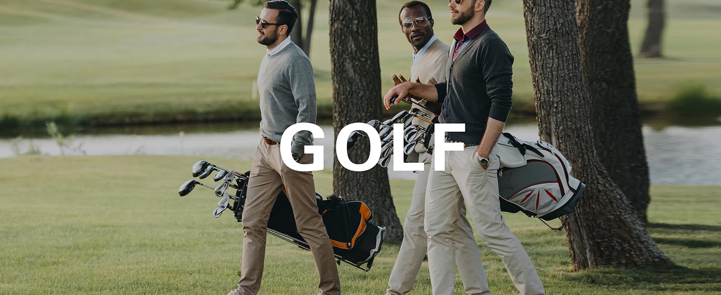 [Clearance] G Gradual Men's Golf Pants with Zipper Pockets 30"/32"/34" Stretch Work Dress Pants Lightweight Casual Slacks for Travel,Business,Daily Wear