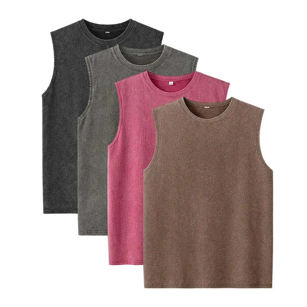 Oversized Vintage Washed Cotton Tees & Sleeveless Vests