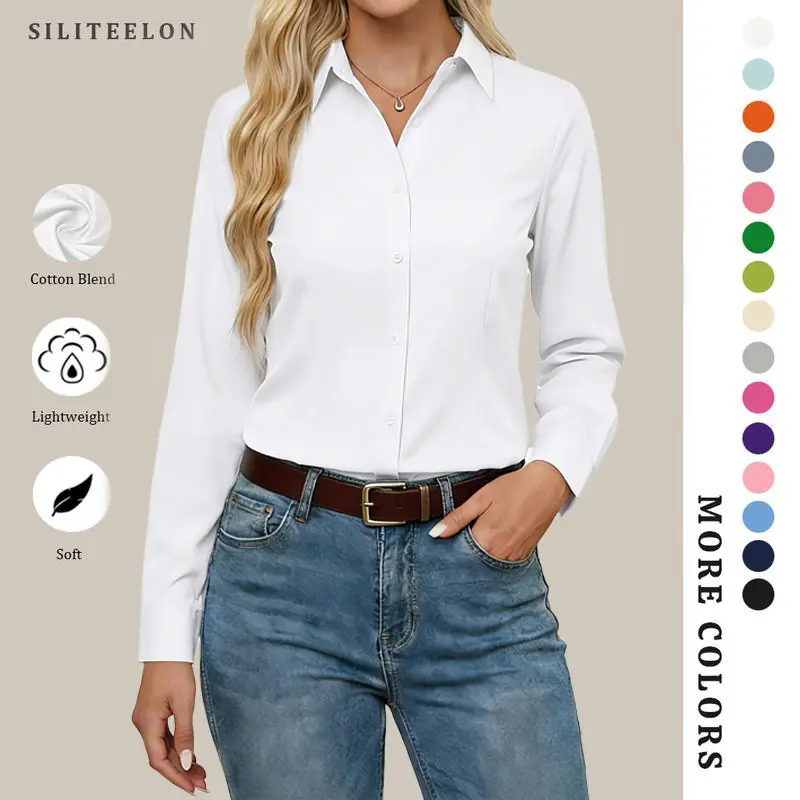Women’s Purple Button Down Dress Shirt