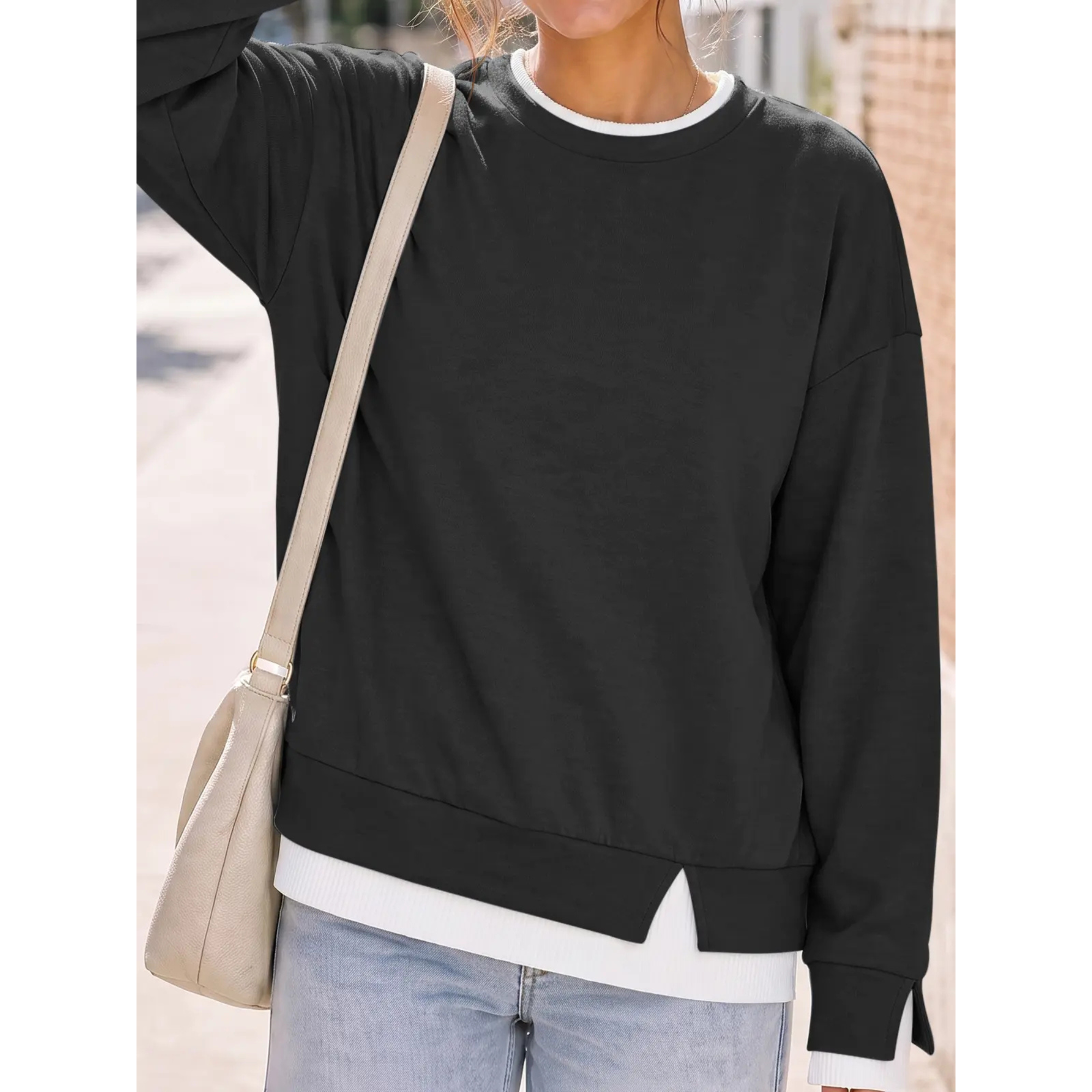 Women's  Two Piece Layered Sweatshirt