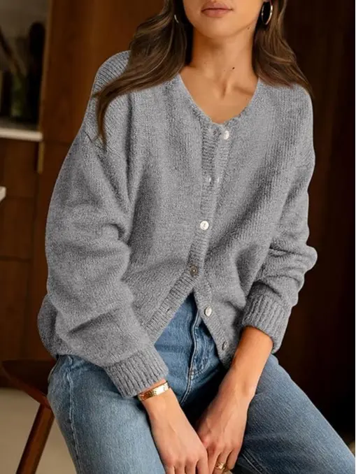 Women's Chunky Button Cardigan Sweater