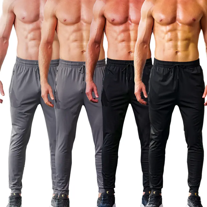 4-Pack Men's Joggers with Zipper Pockets