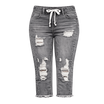 Fashion Distressed Ripped Capri Jeans
