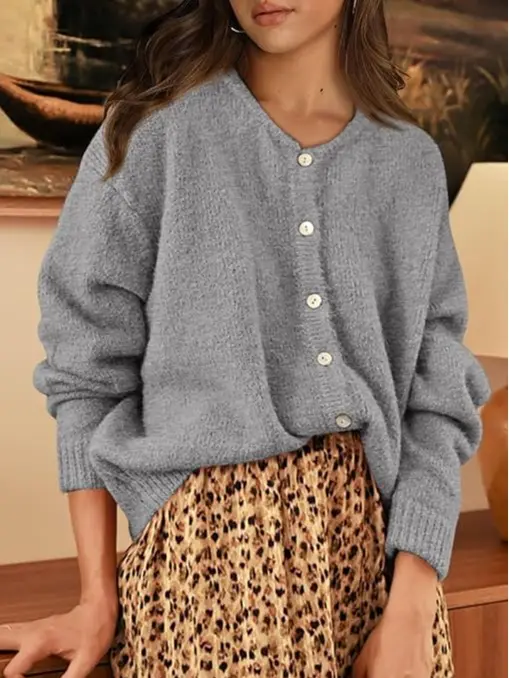 Women's Chunky Button Cardigan Sweater