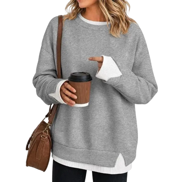 Women's  Two Piece Layered Sweatshirt