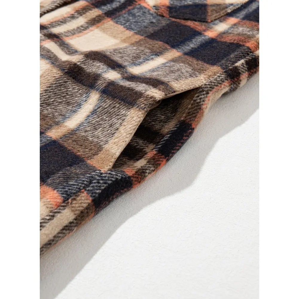 Women's Plaid Flannel Hooded Shacket