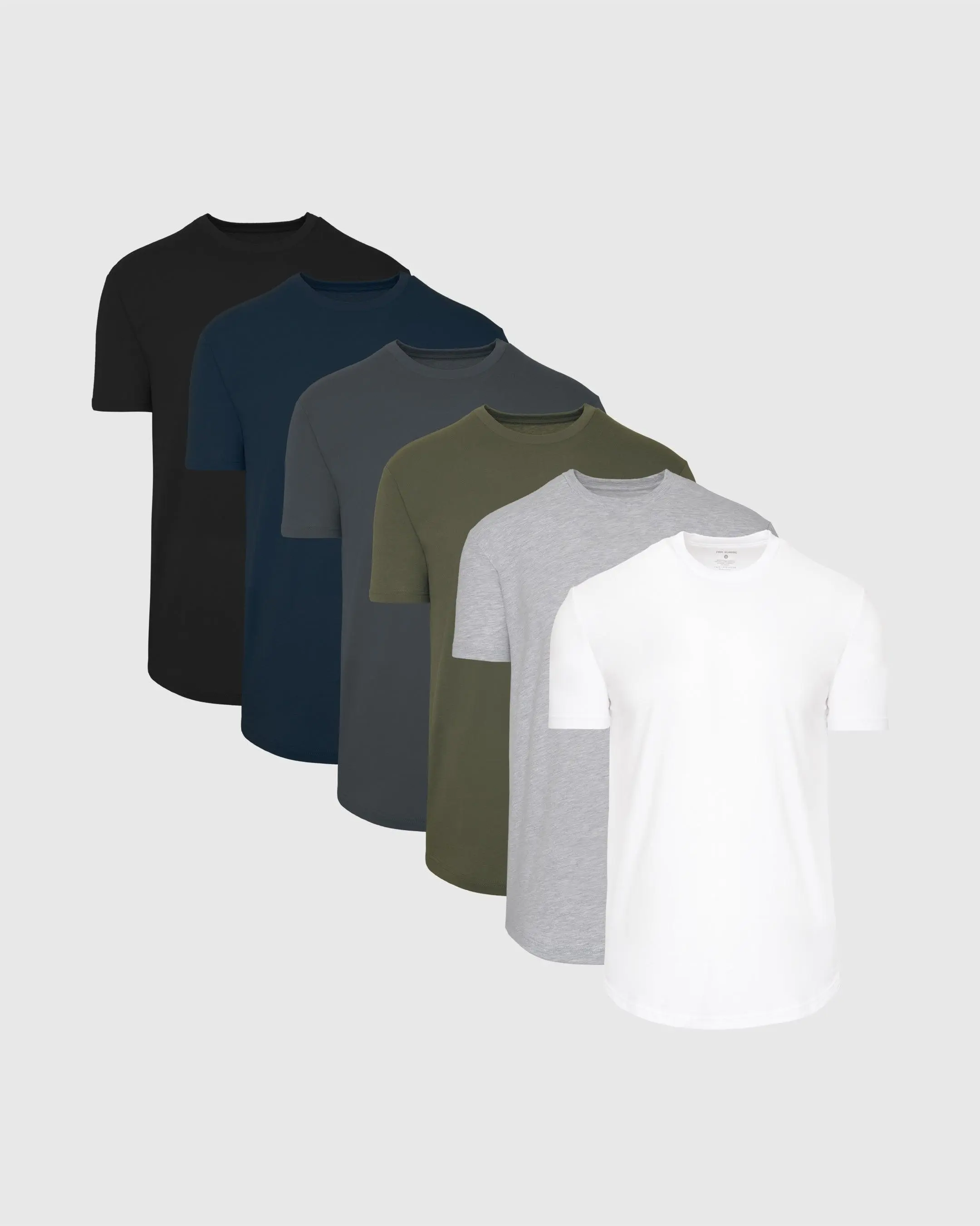 True Classic Men's Curved Hem Crew Neck T-Shirt