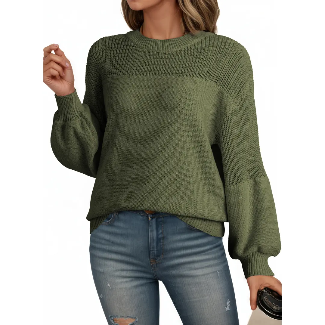 Dokotoo Women's Casual Long Sleeve Knit Sweater