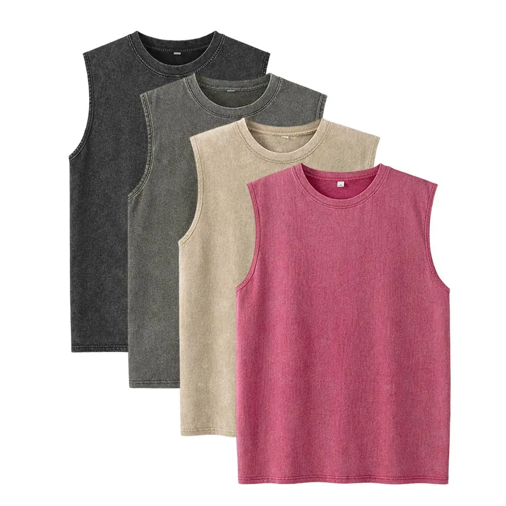 Oversized Vintage Washed Cotton Tees & Sleeveless Vests