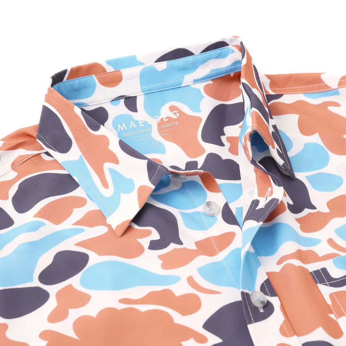 Men's Hawaiian Camouflage Print Casual Button-Down Shirt