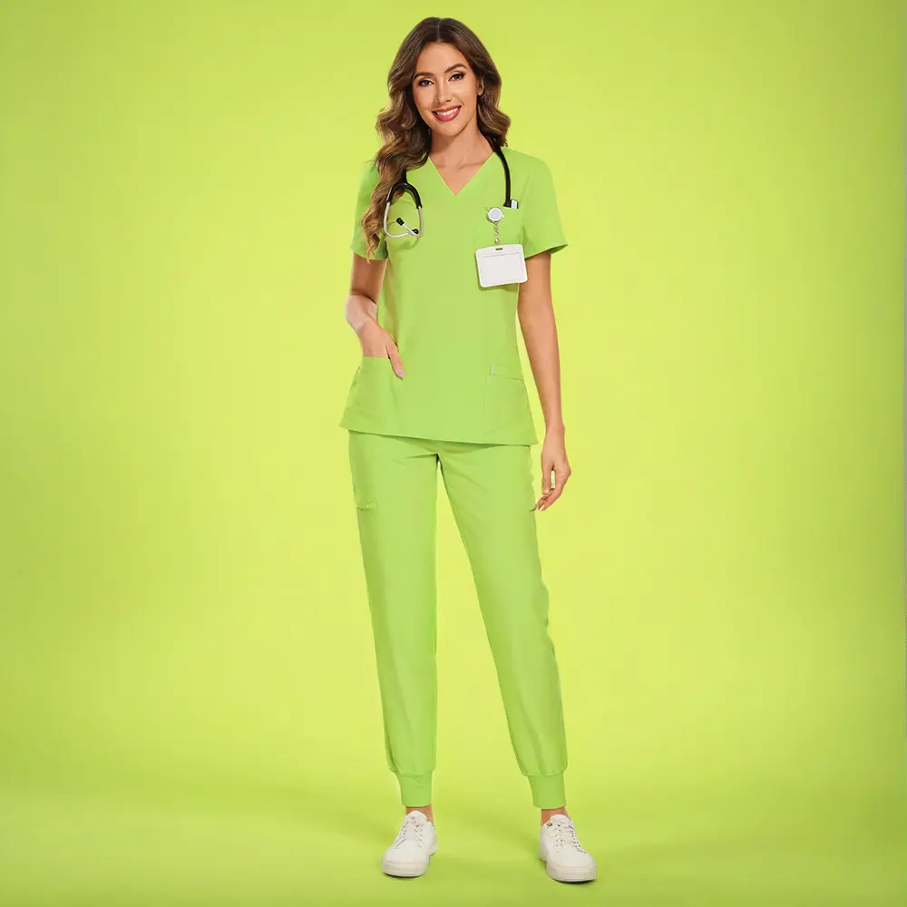 🔥Summer Sale Luna Vital Set for Women - Stretch V-Neck Scrub Top & Jogger Pant with 8 Pockets, Workwear, Uniforms