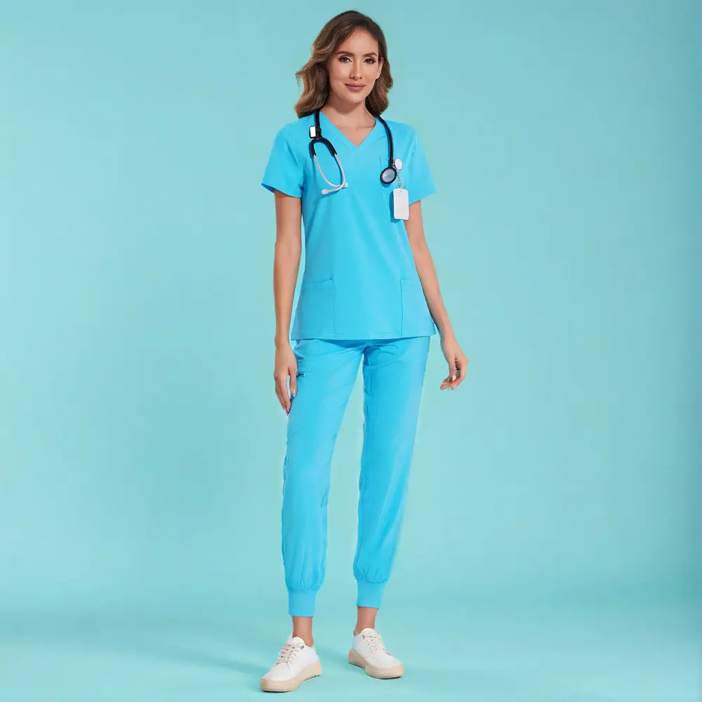 🔥Summer Sale Luna Vital Set for Women - Stretch V-Neck Scrub Top & Jogger Pant with 8 Pockets, Workwear, Uniforms